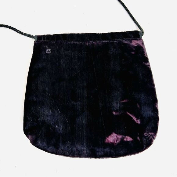 Vintage 70's Magid Handmade Black Velvet Formal Mini Bag - Picture 5 of 11